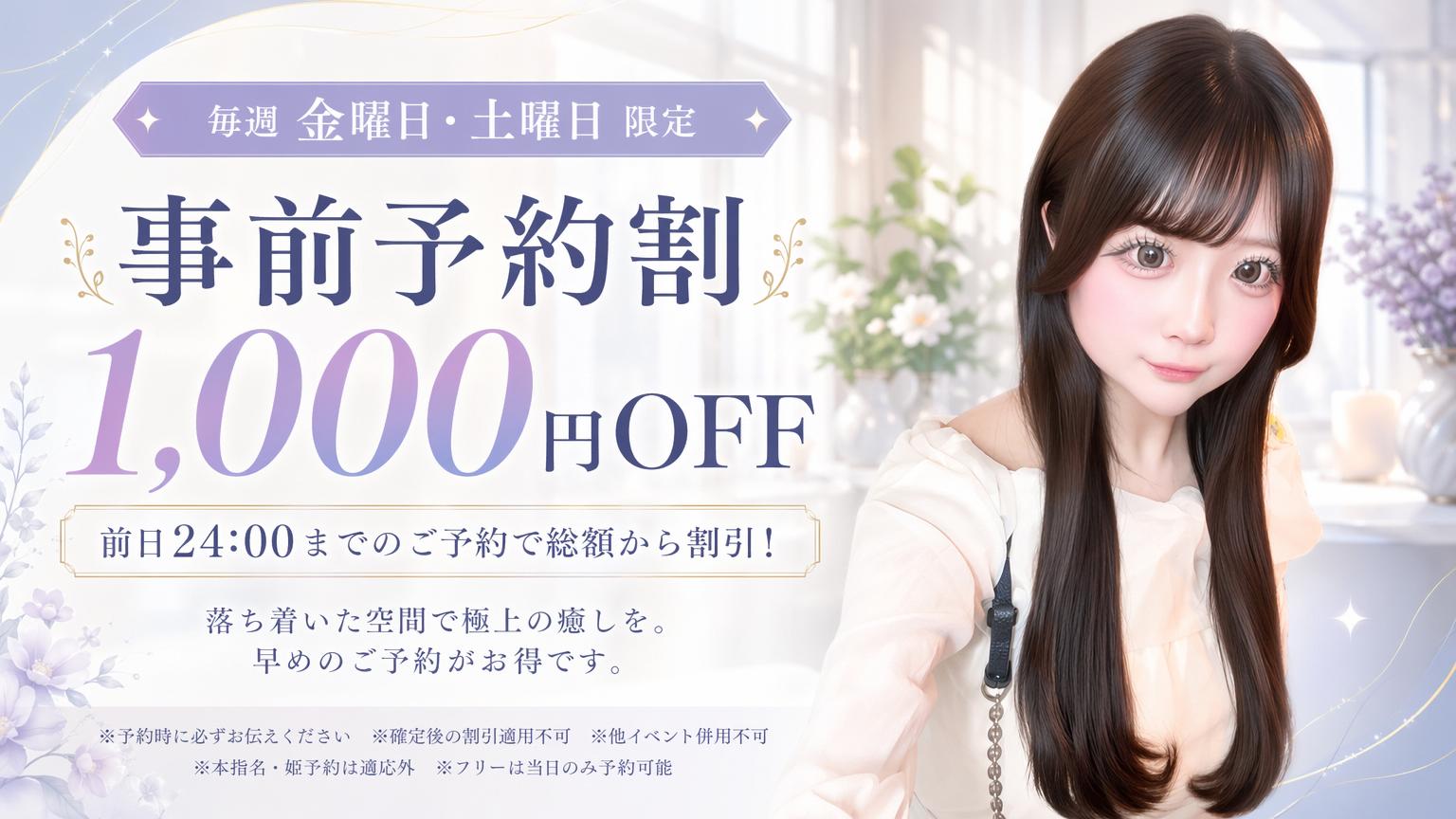 🉐事前予約割 1000円オフ🉐
